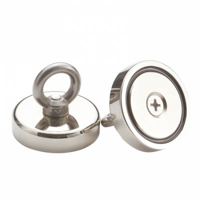 Single Side NdFeB Fishing Magnet With Countersunk Hole Eyebolt